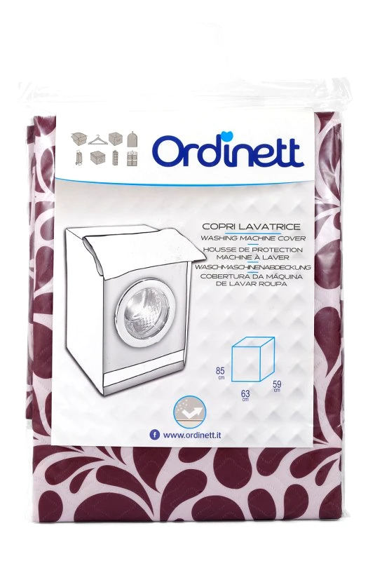 ORDINETT Κάλυμμα Πλυντηρίου Polyester 63x59x85εκ. Ordinett Red 50-27042 (Ύφασμα: Polyester, Χρώμα: Κόκκινο) - ORDINETT - 50-27042-red