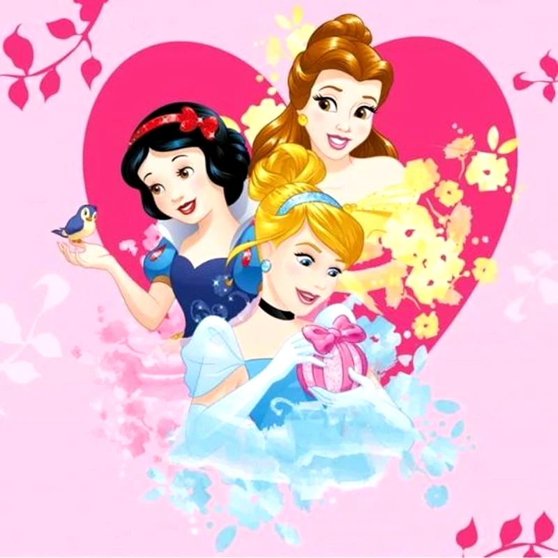 Disney Λαβέτα 30x30εκ. Digital Print Princess 52 Disney Dimcol (Σετ 6 Τεμάχια) (Ύφασμα: Βαμβάκι 100%) - Disney - 2120512401505299