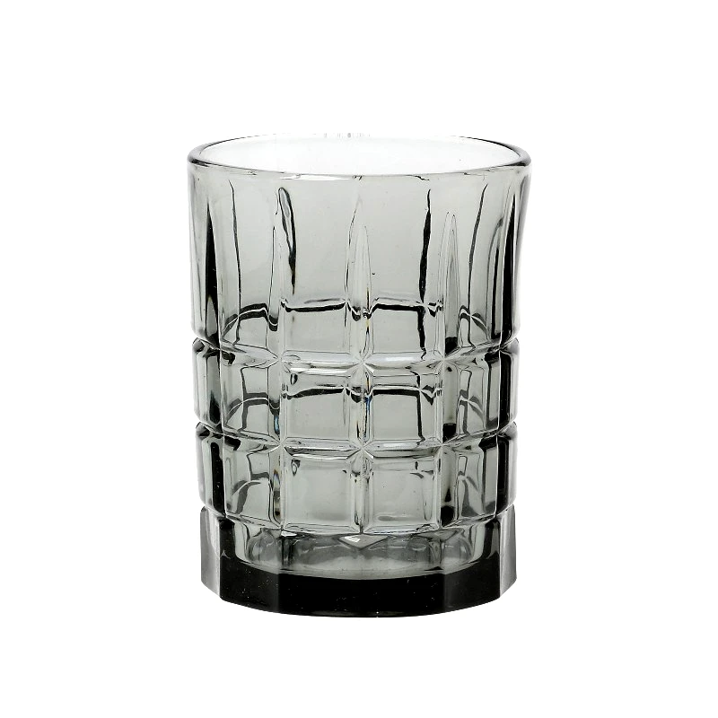 CRYSPO TRIO Σετ Ποτήρια Ουίσκι 6τμχ Γυάλινα Cingo Smoke 260ml CRYSPO TRIO 52.803.51 (Υλικό: Γυαλί, Χρώμα: Ανθρακί, Μέγεθος: Σωλήνας) - CRYSPO TRIO - 52.803.51