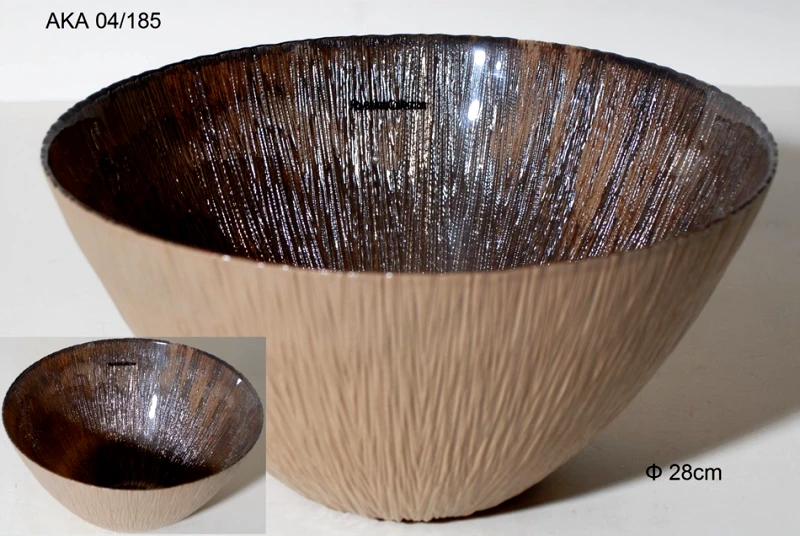 Royal Art Collection Διακοσμητικό Μπωλ Γυάλινο Χρυσό- Ασημί Royal Art 28εκ. AKA04/185 (Υλικό: Γυαλί, Χρώμα: Χρυσό ) - Royal Art Collection - AKA04/185