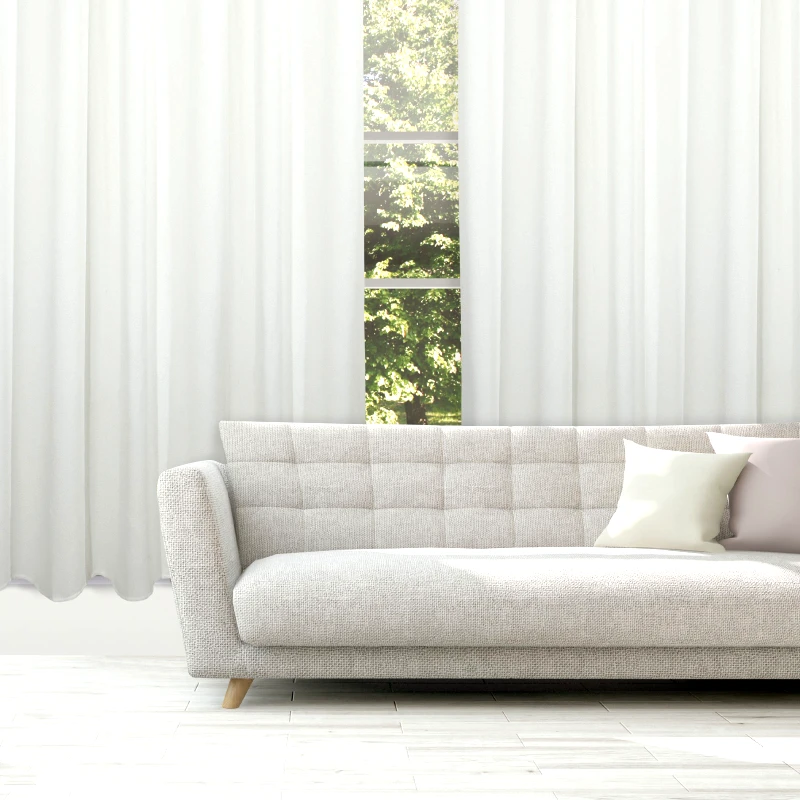 Das Home Κουρτίνα Μέτριας Σκίασης Με Τρουκς Polyester 140x270εκ. Curtain Line 2233 Λευκό Das Home (Ύφασμα: Polyester, Χρώμα: Λευκό) - Das Home - 420142702233