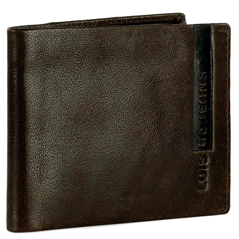 Lois Πορτοφόλι Ανδρικό Δερμάτινο Καφέ Lois 11x1x8,5εκ. 202687-02 (Ύφασμα: Δέρμα, Χρώμα: Καφέ) - Lois - 202687-02