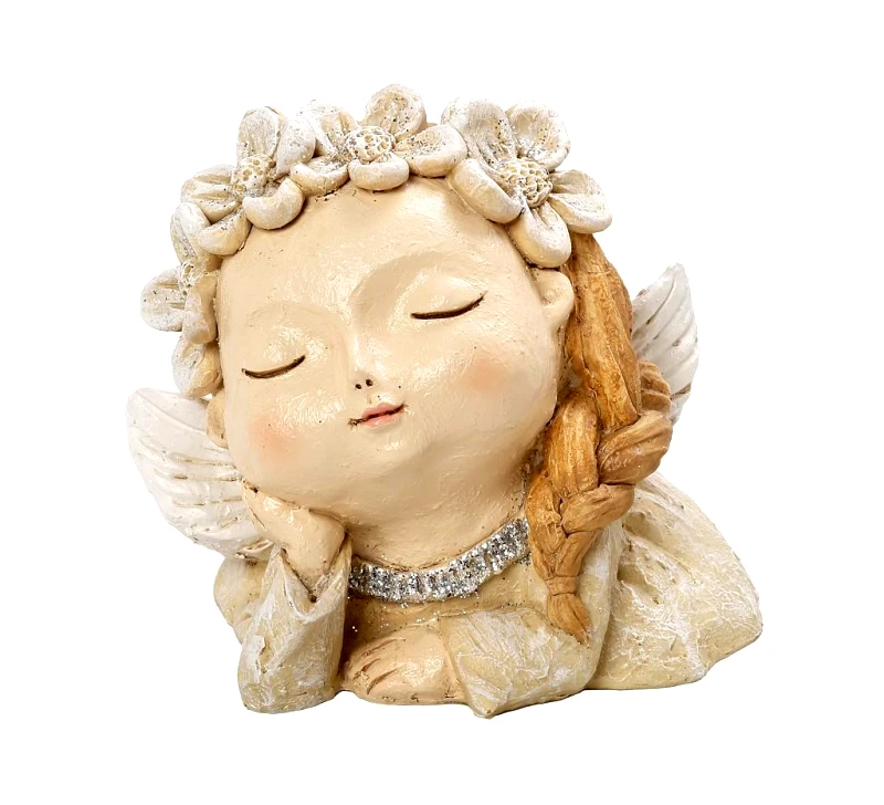 ESPIEL Διακοσμητική Επιτραπέζια Νεράιδα Polyresin Μπεζ ESPIEL 18x17x16εκ. ZAX103 (Υλικό: Polyresin, Χρώμα: Μπεζ) - ESPIEL - ZAX103