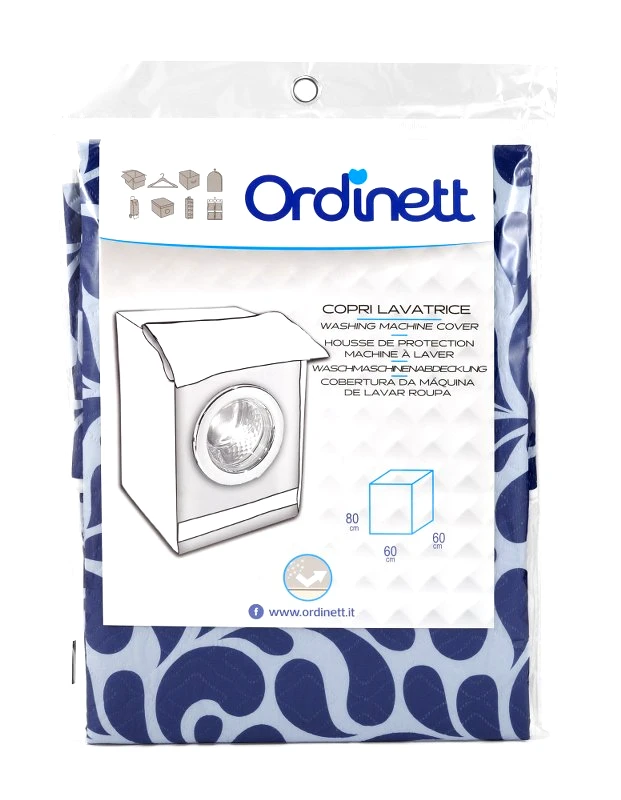 ORDINETT Κάλυμμα Πλυντηρίου Polyester 60x60x80εκ. Ordinett Blue 50-27041 (Ύφασμα: Polyester, Χρώμα: Μπλε) - ORDINETT - 50-27041-blue