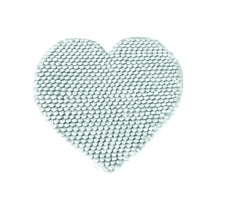 Makis Tselios Ταπέτο Μπάνιου Polycotton 65x65εκ. Cuore Silver Makis Tselios (Χρώμα: Ασημί , Ύφασμα: 70% Πολυεστέρας-30% Βαμβάκι) - Makis Tselios - 330490123456