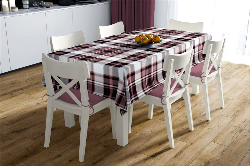 DimCol Καρές Εμπριμέ Polycotton Αλέκιαστος 90x90εκ. Tartan 494 Rotten Apple DimCol (Χρώμα: Σάπιο Μήλο , Ύφασμα: 70% Βαμβάκι-30% Polyester) - DimCol - 19329811120494RA