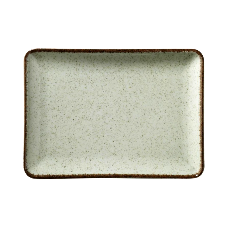 KUTAHYA PORSELEN Πιατέλα Σερβιρίσματος Πορσελάνης Green Tan Kutahya 27x20εκ. KXOD34027 (Υλικό: Πορσελάνη, Χρώμα: Πράσινο ) - KUTAHYA PORSELEN - KXOD34027