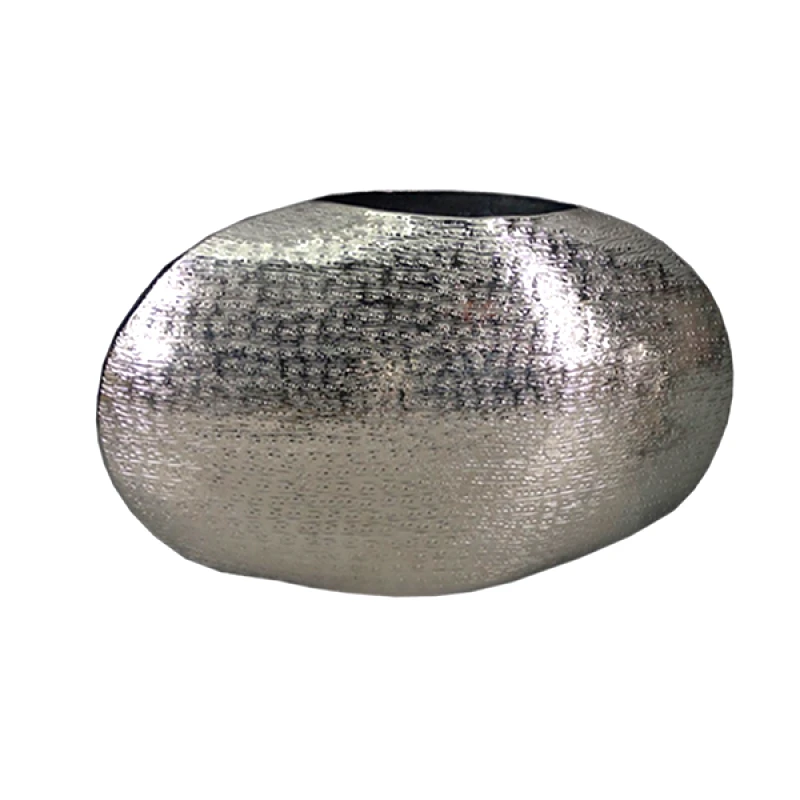 Art Et Lumiere Βάζο Μεταλλικό Ασημί Art Et Lumiere 45x12x26εκ. 22002 (Υλικό: Μεταλλικό, Χρώμα: Ασημί ) - Art Et Lumiere - lumiere_22002