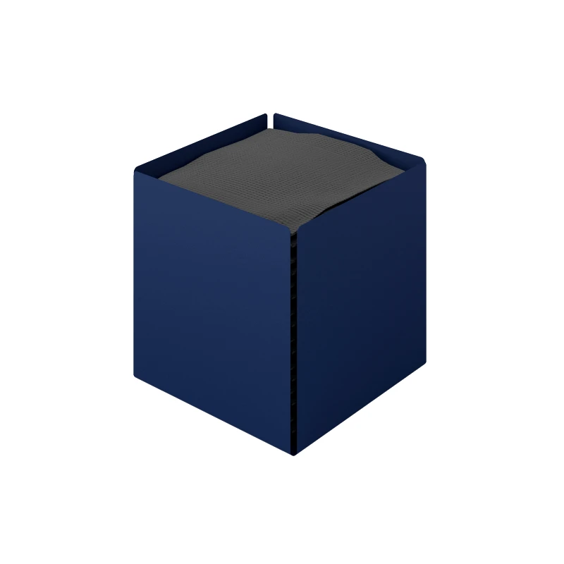 Pam & Co Θήκη Για Χαρτομάντηλα Ανοξείδωτη Matt Navy Blue 13x13x13εκ. Pam & Co 123-203 (Υλικό: Ανοξείδωτο, Χρώμα: Μπλε) - Pam & Co - 123-203