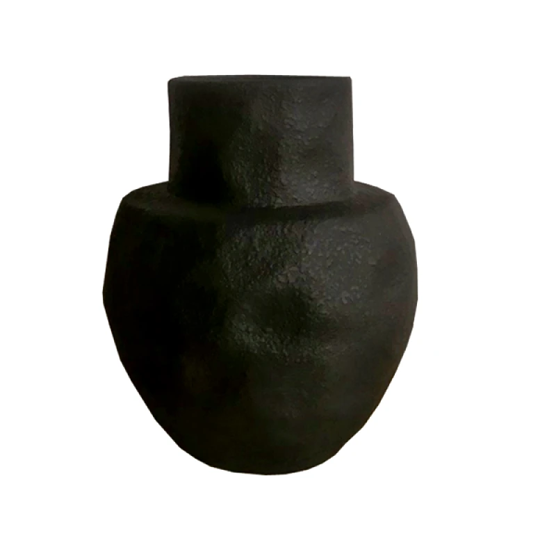 Art Et Lumiere Βάζο Κεραμικό Μαύρο Art Et Lumiere Φ22,5x30εκ. 25014 (Υλικό: Κεραμικό, Χρώμα: Μαύρο) - Art Et Lumiere - lumiere_25014