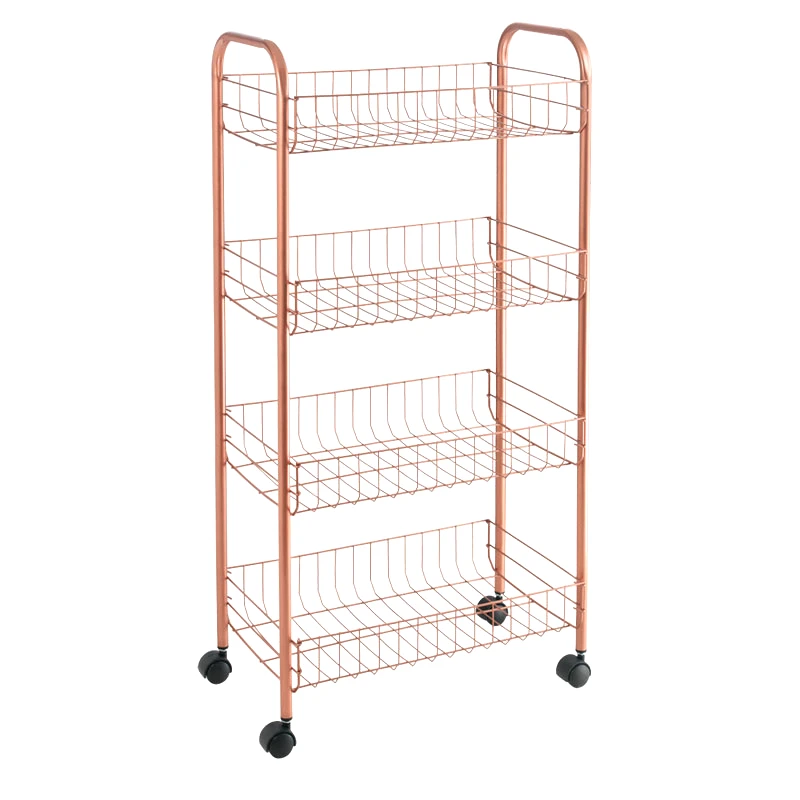 METALTEX Τρόλει 4 Θέσεων Ascona Polytherm Copper Ροζ-Χρυσό 41x23x84εκ. Metaltex 16-344404 - METALTEX - 16-344404