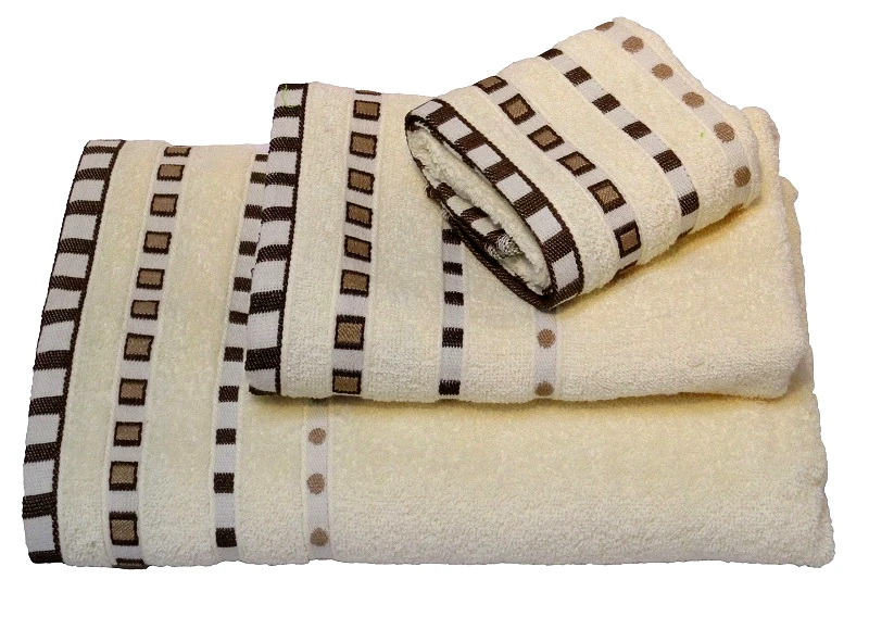 KOMVOS HOME Πετσέτα Βαμβακερή Ζακάρ Σώματος 70x140εκ. Cream 7000013-7 (Ύφασμα: Βαμβάκι 100%, Χρώμα: Κρεμ, Μέγεθος: Σώματος) - KOMVOS HOME - 7000013-7