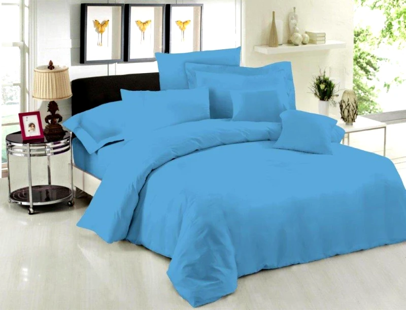 Le Blanc Σεντόνι Polycotton Μονό Με Λάστιχο 100x200+35εκ. Μεμονωμένο Le Blanc Blue 7005974-3 (Τύπος κατωσέντονου: Με Λάστιχο, Ύφασμα: 50% Cotton-50% Polyester, Χρώμα: Μπλε, Μέγεθος: Μονά) - Le Blanc - 7005974-3
