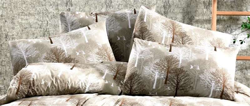 DimCol Μαξιλαροθήκη Φάκελος Polycotton 50x70εκ. Forest 311 Beige Dimcol (Χρώμα: Μπεζ, Ύφασμα: 70% Βαμβάκι-30% Polyester) - DimCol - 33311647020