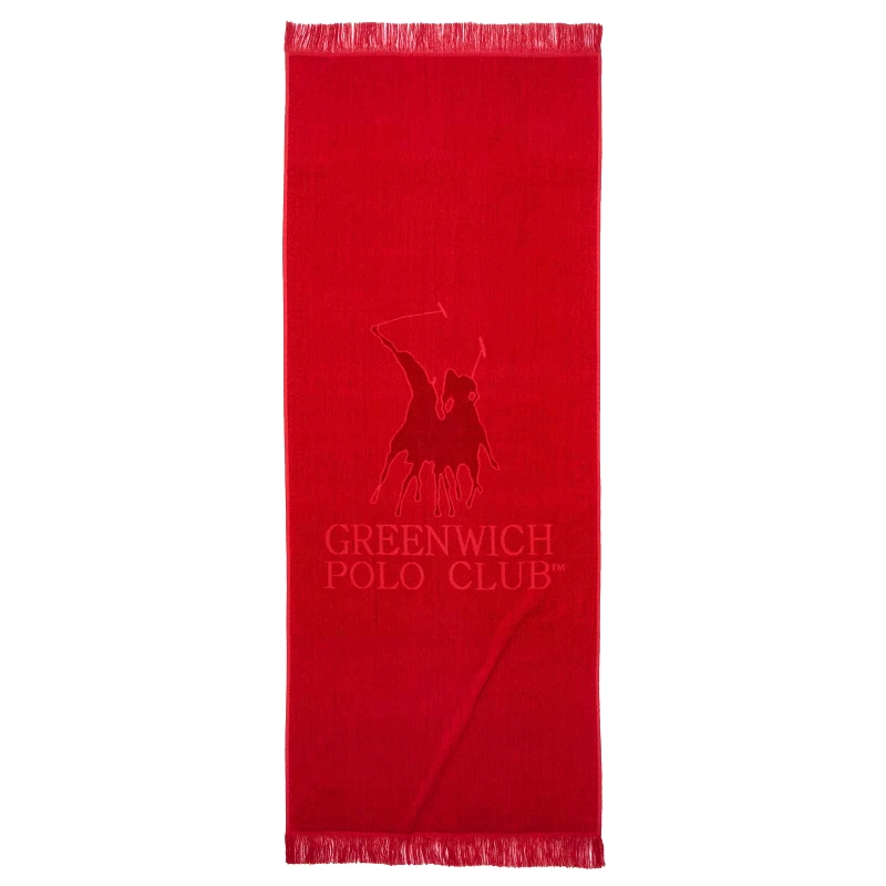 Greenwich Polo Club Πετσέτα Θαλάσσης Βαμβακερή 90x190εκ. Essential 3657 Κόκκινη Greenwich Polo Club (Ύφασμα: Βαμβάκι 100%, Χρώμα: Κόκκινο) - Greenwich Polo Club - 267901903657