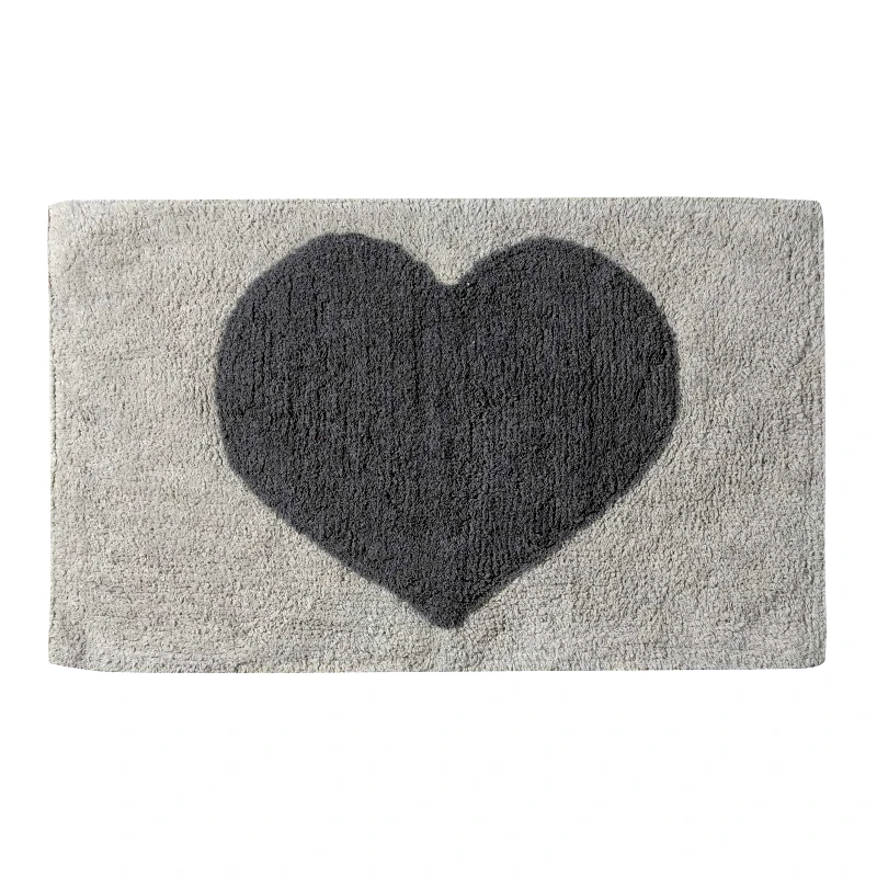 Das Home Ταπέτο Μπάνιου Βαμβακερό 50x80εκ. Bathmats 0676 Γκρι Das Home (Ύφασμα: Βαμβάκι 100%, Χρώμα: Γκρι) - Das Home - 420750800676