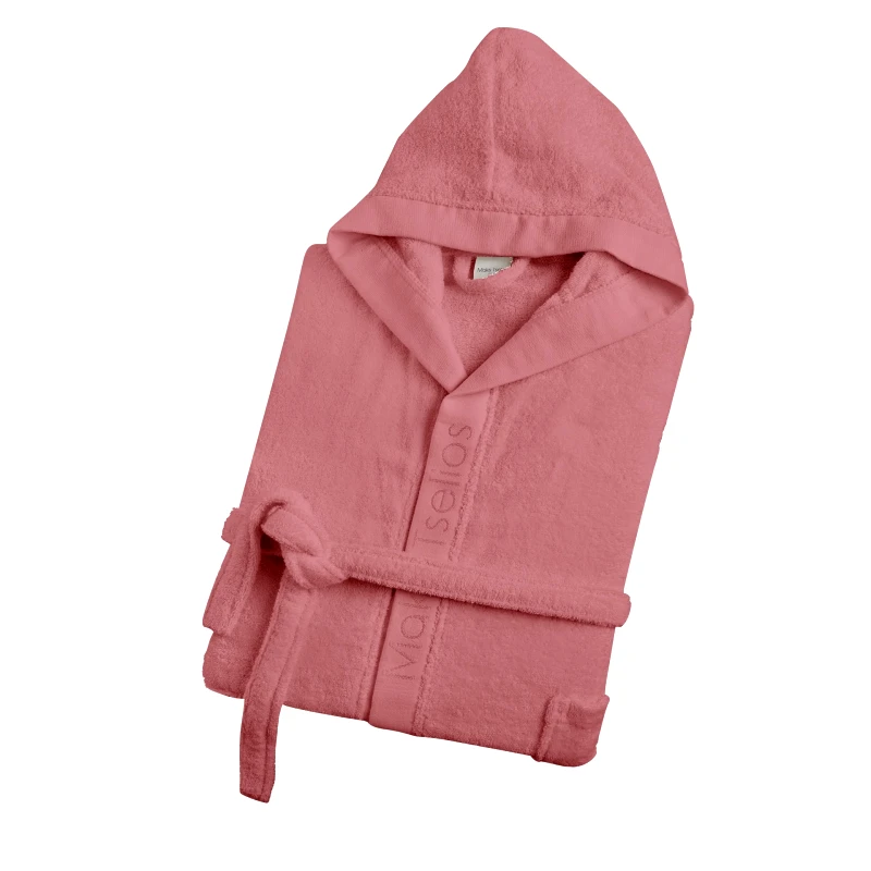 Makis Tselios Μπουρνούζι Ενηλίκων Με Κουκούλα Βαμβακερό Medium Helmi 5 Dark Pink Makis Tselios (Ύφασμα: Βαμβάκι 100%, Χρώμα: Ροζ, Μέγεθος: Medium) - Makis Tselios - 285880123456