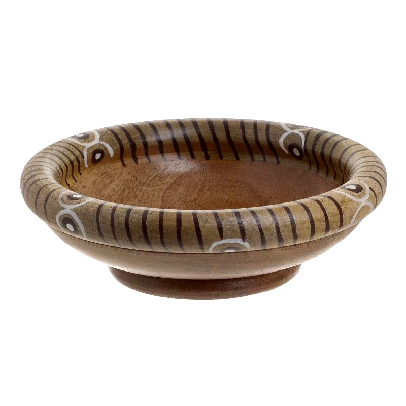 inart Διακοσμητικό Μπωλ Ξύλινο 22x22x7εκ. inart 3-70-339-0006 - inart - 3-70-339-0006