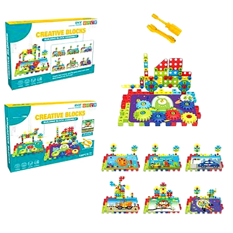 Toy Markt Σετ Εργαλεία Diy 196τμχ Creative Blocks Σε Κουτί 34x24x7εκ. Toy Markt 71-3208 - Toy Markt - 71-3208