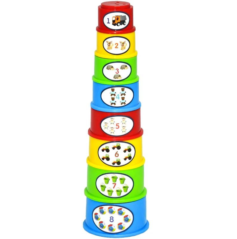Toy Markt Μπεμπέ Εκπαιδευτική Πυραμίδα Με 8 Νούμερα 23εκ. Toy Markt 74-1081 - Toy Markt - 74-1081