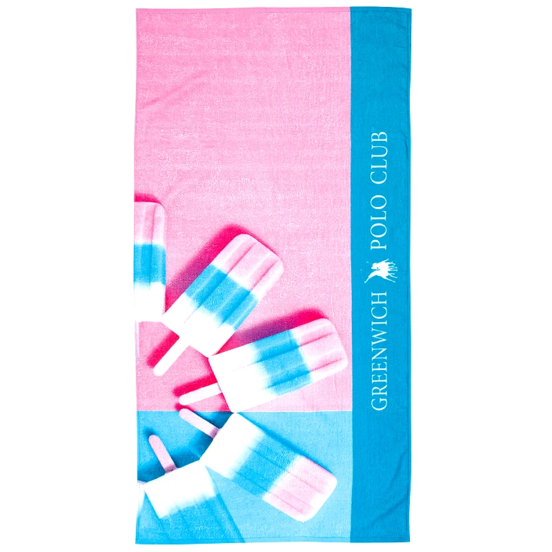 Greenwich Polo Club Πετσέτα Θαλάσσης Βαμβακερή 70x140εκ. Beach Towel 3721 Greenwich Polo Club Junior (Ύφασμα: Βαμβάκι 100%, Χρώμα: Ροζ) - Greenwich Polo Club - 267701403721
