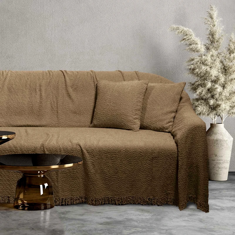 Das Home Διακοσμητικό Μαξιλάρι Polyester 40x40εκ. Throws 0233 Das Home (Ύφασμα: Polyester, Χρώμα: Καφέ) - Das Home - 533542420233