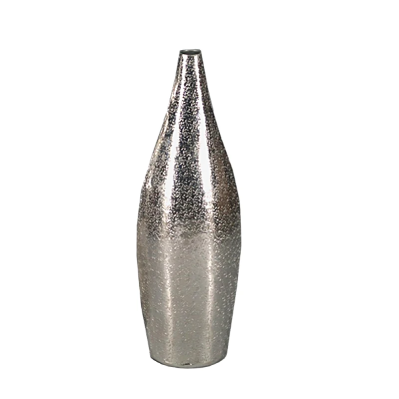 Art Et Lumiere Βάζο Μεταλλικό Ασημί Art Et Lumiere 13,5x6,5x40εκ. 20972 (Υλικό: Μεταλλικό, Χρώμα: Ασημί ) - Art Et Lumiere - lumiere_20972