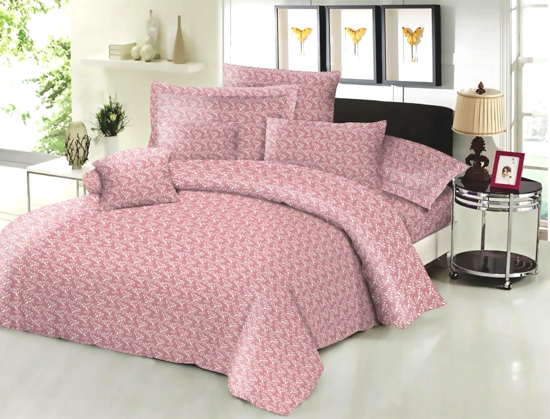 KOMVOS HOME Ζεύγος Μαξιλαροθήκες Polycotton Εμπριμέ 50x70εκ. Fern Rotten Apple Komvos Home 7000139-50 (Ύφασμα: 50% Cotton-50% Polyester, Χρώμα: Σάπιο Μήλο ) - KOMVOS HOME - 7000139-50
