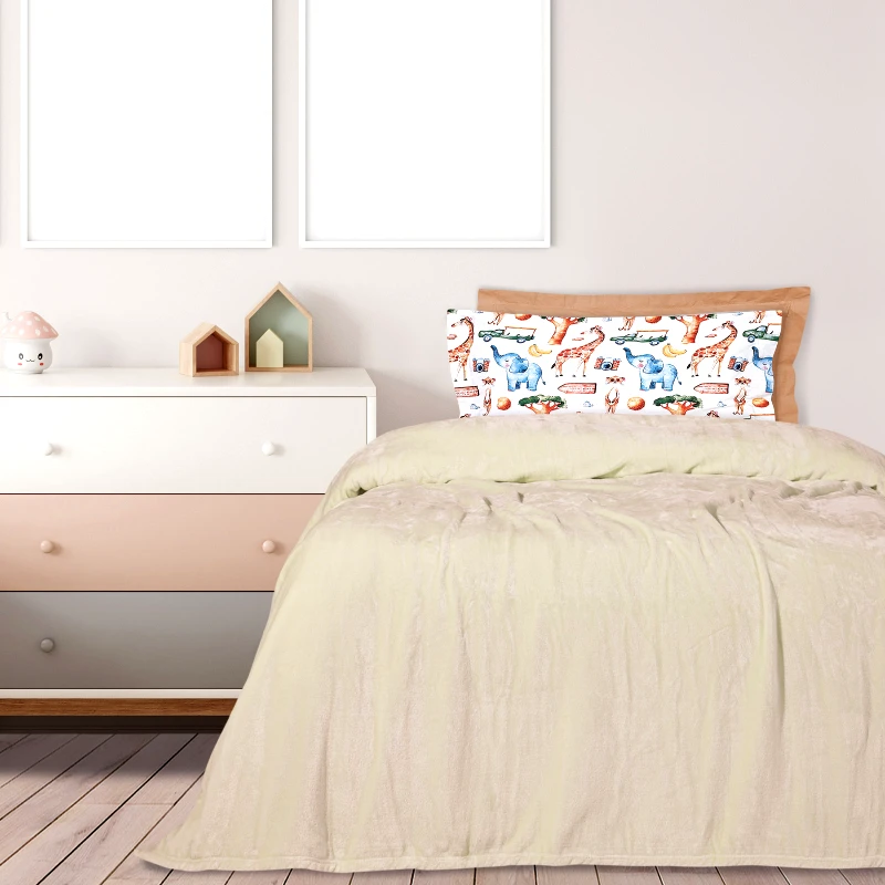 Das Home Κουβέρτα Βελουτέ Μονόχρωμη Μονή 160x220εκ. Blankets 1341 Ιβουάρ Das Home (Ύφασμα: Polyester, Χρώμα: Ιβουάρ, Μέγεθος: Μονά) - Das Home - 420577711341