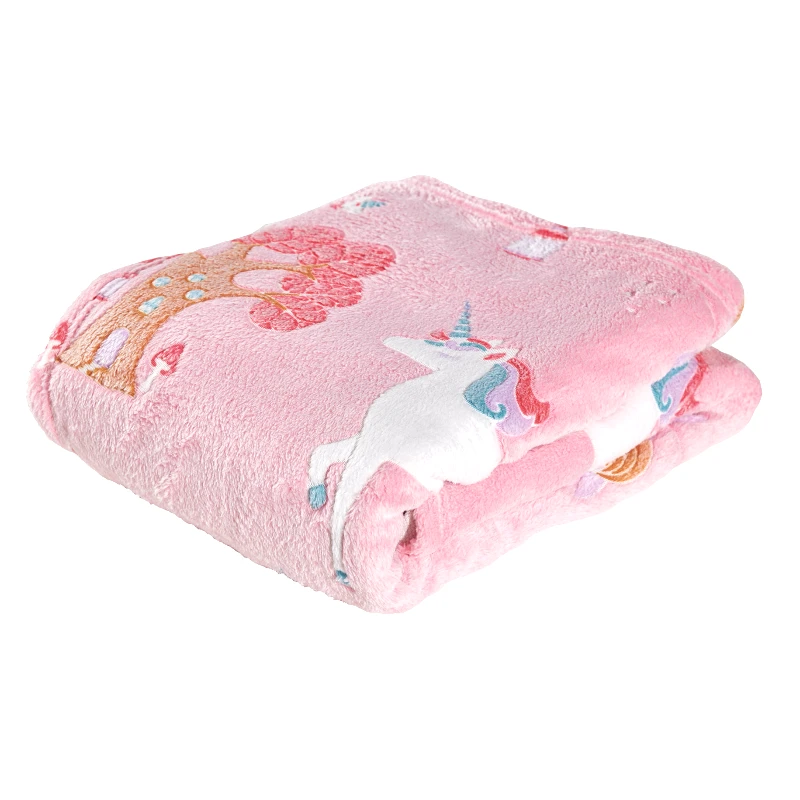Das Baby Κουβέρτα Φωσφοριζέ Fleece Λίκνου 80x110εκ. Relax 4866 Λευκό-Μπλε-Ροζ Das Baby (Ύφασμα: Polyester, Χρώμα: Λευκό) - Das Baby - 620511704866