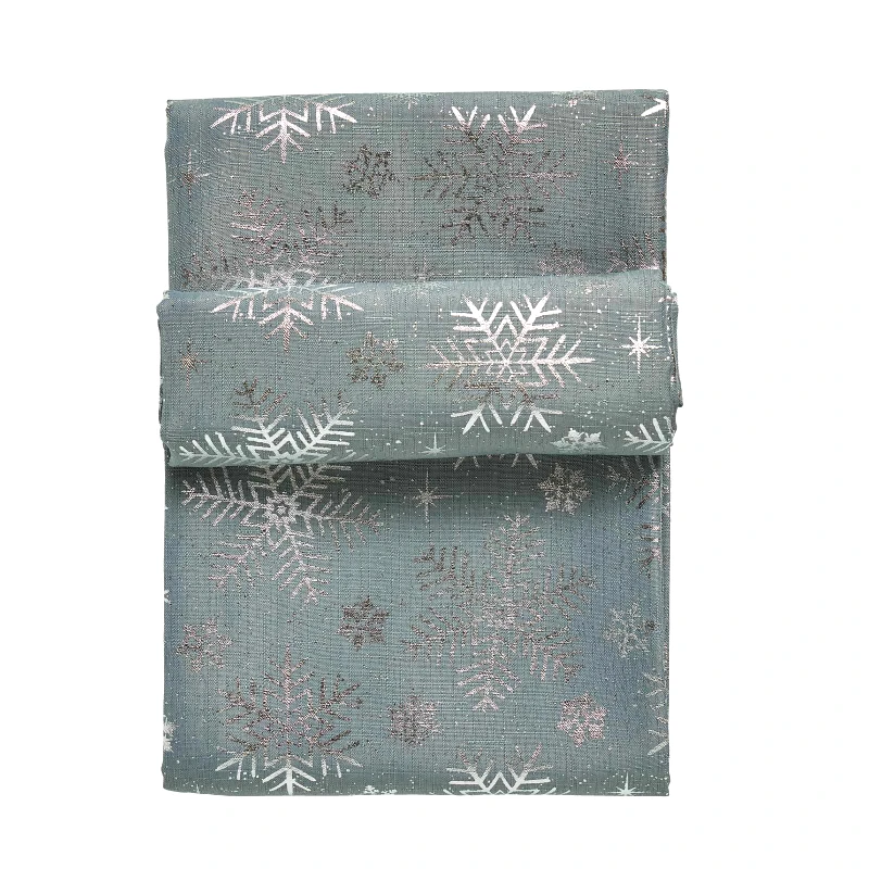 Das Home Χριστουγεννιάτικο Τραπεζομάντηλο Polyester 140x220εκ. Christmas 0714 Ασημί-Γκρι Das Home (Ύφασμα: Polyester, Χρώμα: Γκρι) - Das Home - 426414150714