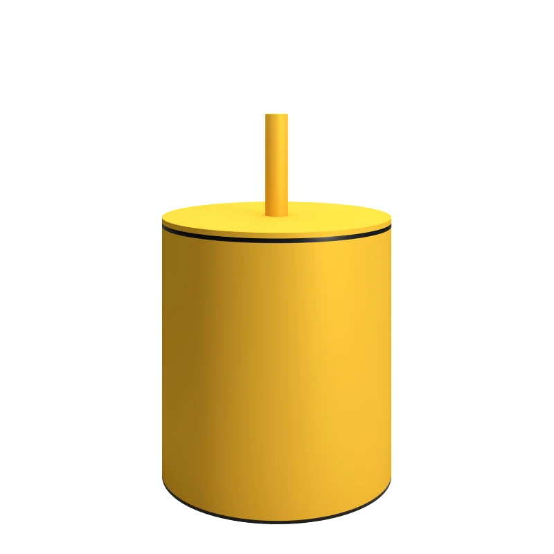 Pam & Co Καλάθι Απορριμμάτων 5lt Ανοξείδωτο Matt Yellow Pam & Co Φ20x35εκ. 139-603 (Υλικό: Ανοξείδωτο, Χρώμα: Κίτρινο ) - Pam & Co - 139-603