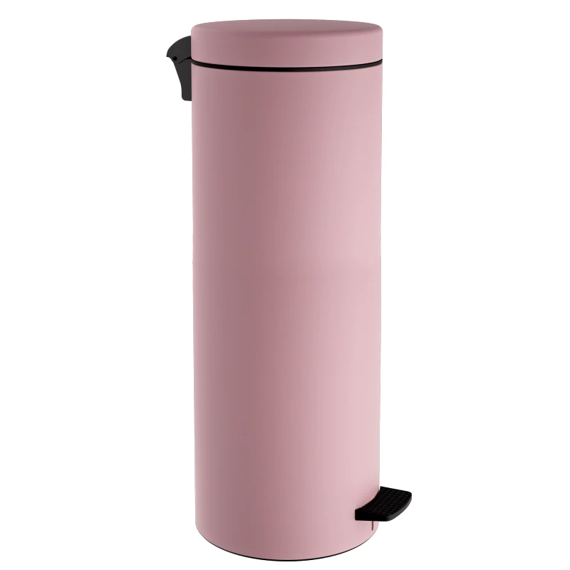 Pam & Co Καλάθι Απορριμμάτων 30lt Soft Close Ανοξείδωτο Matt Pink Pam & Co Φ25x65εκ. 2565-303 (Υλικό: Ανοξείδωτο, Χρώμα: Ροζ) - Pam & Co - 2565-303
