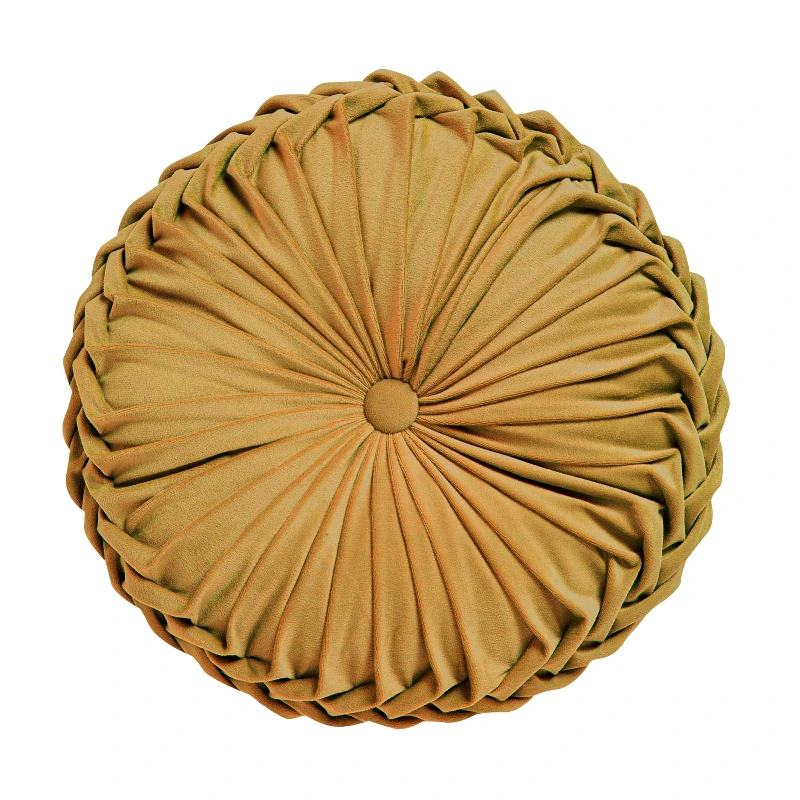 Das Home Διακοσμητικό Μαξιλάρι Βελούδινο Φ40εκ. Throws 0249 Χρυσό Das Home (Ύφασμα: Polyester, Χρώμα: Χρυσό ) - Das Home - 533540400249