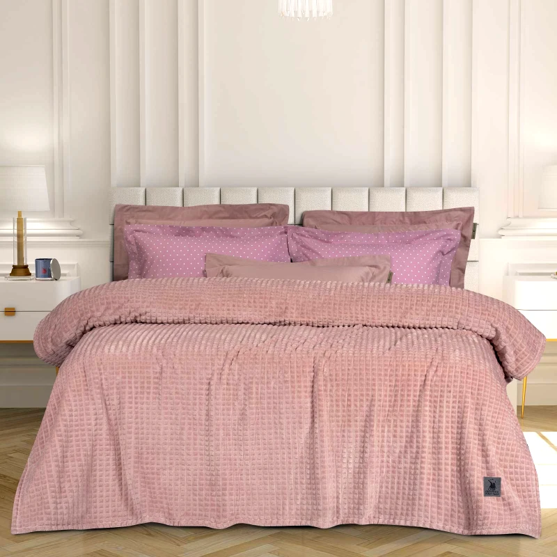 Greenwich Polo Club Κουβέρτα Fleece Υπέρδιπλη 220x240εκ. Essential 3449 Nude Greenwich Polo Club (Ύφασμα: Polyester, Χρώμα: Nude, Μέγεθος: Υπέρδιπλα) - Greenwich Polo Club - 220588203449