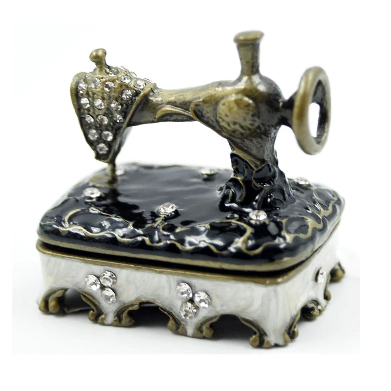 Royal Art Collection Διακοσμητικό Κουτάκι Μινιατούρα Ραπτομηχανή Μαύρο Με Σμάλτο & Στρας Royal Art 3,5x5x5εκ. BOS11183BK (Χρώμα: Μαύρο) - Royal Art Collection - BOS11183BK