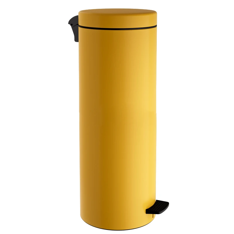 Pam & Co Καλάθι Απορριμμάτων 30lt Soft Close Ανοξείδωτο Matt Yellow Pam & Co Φ25x65εκ. 2565-603 (Υλικό: Ανοξείδωτο, Χρώμα: Κίτρινο ) - Pam & Co - 2565-603
