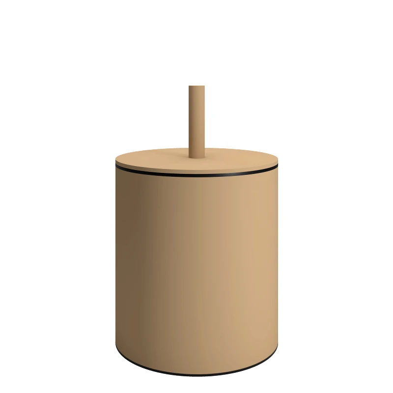 Pam & Co Καλάθι Απορριμμάτων 5lt Ανοξείδωτο Matt Beige Pam & Co Φ20x35εκ. 139-103 (Υλικό: Ανοξείδωτο, Χρώμα: Μπεζ) - Pam & Co - 139-103