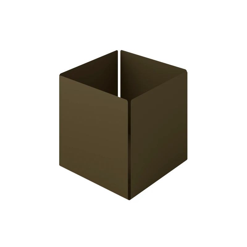 Pam & Co Θήκη Οργάνωσης Ανοξείδωτη Matt Light Bronze Pam & Co 13x13x13εκ. 118-963 (Υλικό: Ανοξείδωτο, Χρώμα: Μπρονζέ) - Pam & Co - 118-963