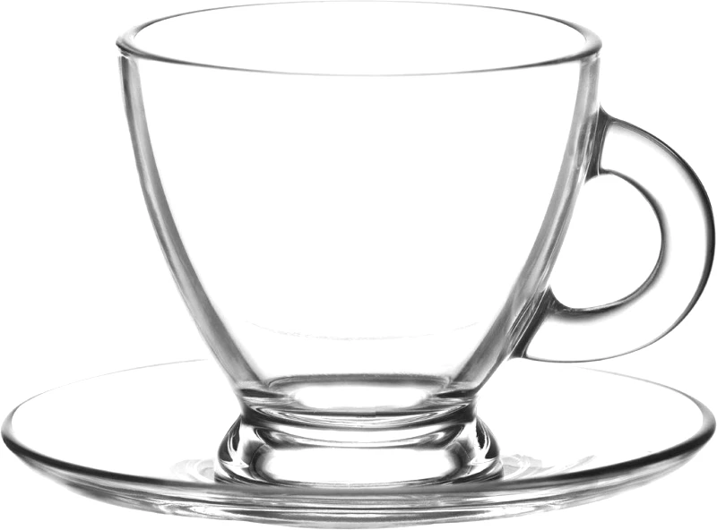 LAV Φλυτζάνι Cappuccino Σετ 6τμχ Γυάλινο Διάφανο Roma Lav 225ml LVROMAS19F (Υλικό: Γυαλί, Χρώμα: Διάφανο ) - LAV - LVROMAS19F