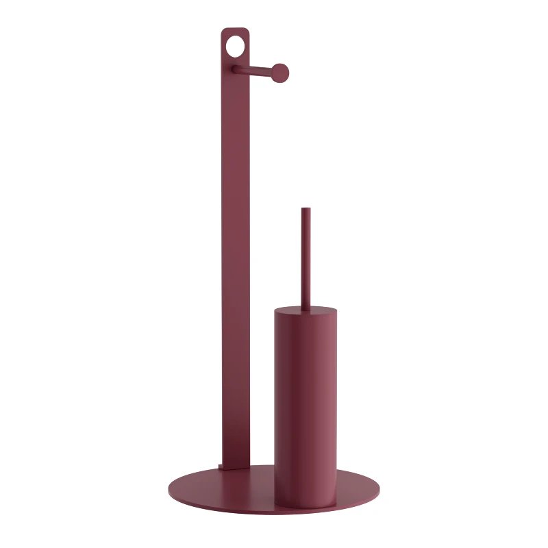 Pam & Co Πιγκάλ Με Χαρτοθήκη Ανοξείδωτο Matt Bordeaux Pam & Co Φ28x60εκ. 4-400-153 (Υλικό: Ανοξείδωτο, Χρώμα: Μπορντώ ) - Pam & Co - 4-400-153