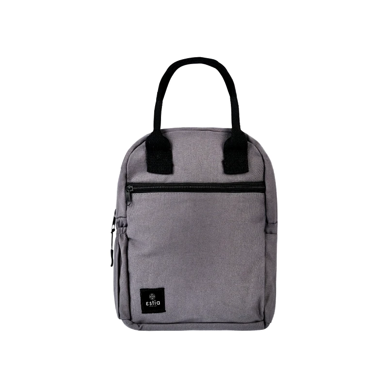 estia Τσάντα Φαγητού Ισοθερμική Βαμβακερή Fjord Grey Estia 7ltr-21,5x14x26εκ. 01-16937 (Χρώμα: Γκρι) - estia - 01-16937