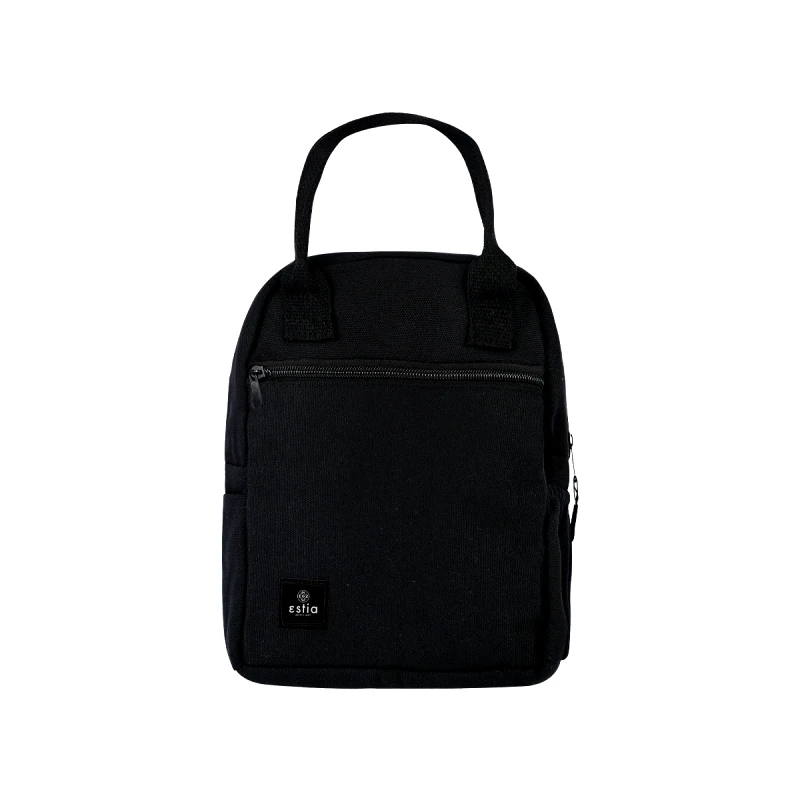 estia Τσάντα Φαγητού Ισοθερμική Βαμβακερή Midnight Black Estia 7ltr-21,5x14x26εκ. 01-16982 (Χρώμα: Μαύρο) - estia - 01-16982