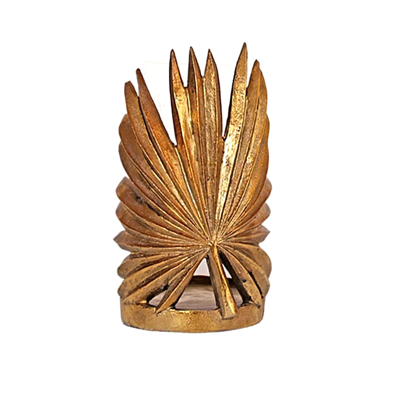 Art Et Lumiere Κηροπήγιο Κεραμικό Χρυσό-Μπρονζέ Art Et Lumiere Φ14,5x23,5εκ. 35032 (Υλικό: Κεραμικό, Χρώμα: Χρυσό ) - Art Et Lumiere - lumiere_35032