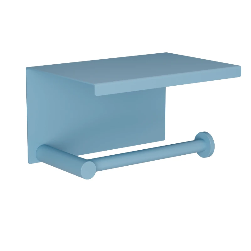 Pam & Co Χαρτοθήκη Με Καπάκι Ανοξείδωτη Matt Ciel Pam & Co 16x11x9εκ. 108-923 (Υλικό: Ανοξείδωτο, Χρώμα: Σιέλ) - Pam & Co - 108-923