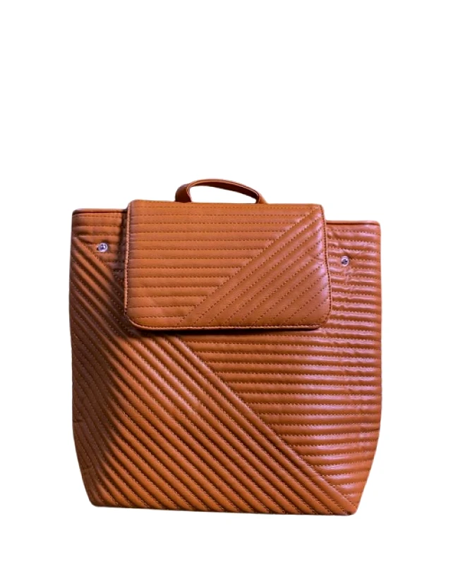 24home.gr Τσάντα Γυναικεία Πλάτης Backbag Δερματίνη Ταμπά 34x32/36εκ. (Υλικό: Δερματίνη, Χρώμα: Ταμπά) - 24home.gr - 24-617-1