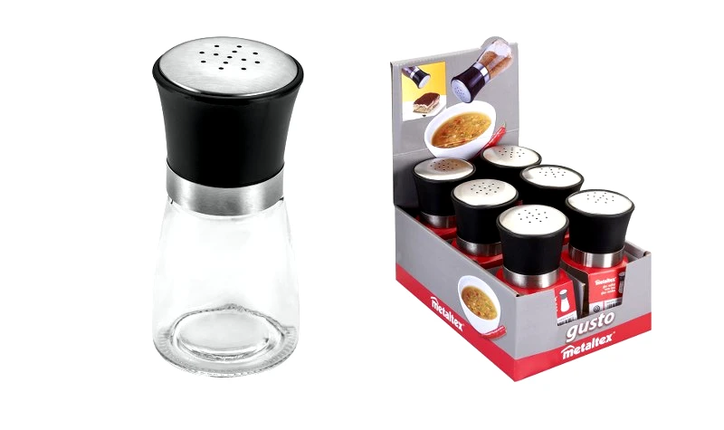 METALTEX Βαζάκι Μπαχαρικών Gusto Γυάλινο 175ml Metaltex 185600 (Υλικό: Γυαλί) - METALTEX - 185600