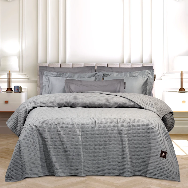 Greenwich Polo Club Κουβέρτα Βαμβακερή Πικέ Υπέρδιπλη 220x240εκ. Essential 3456 Γκρι Greenwich Polo Club (Ύφασμα: Βαμβάκι 100%, Χρώμα: Γκρι, Μέγεθος: Υπέρδιπλα) - Greenwich Polo Club - 220577203456