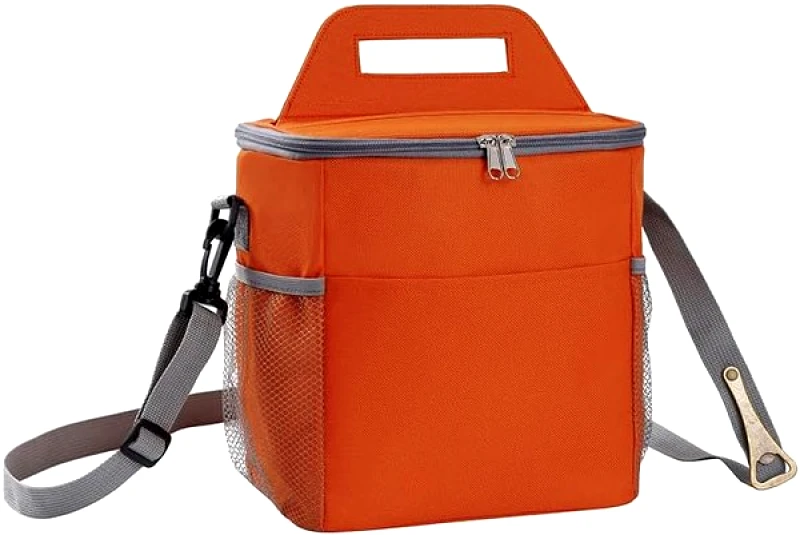 AMBER Τσάντα Φαγητού Ισοθερμική 9lt Oxford Orange Amber 23x16x24εκ. AM3007-5 (Χρώμα: Πορτοκαλί) - AMBER - AM3007-5