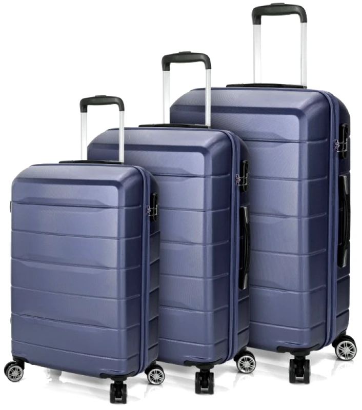 benzi Βαλίτσα Σετ 3τμχ 46x30x75εκ. benzi 5583/3 Blue (Χρώμα: Μπλε) - benzi - BZ-5583/3-blue